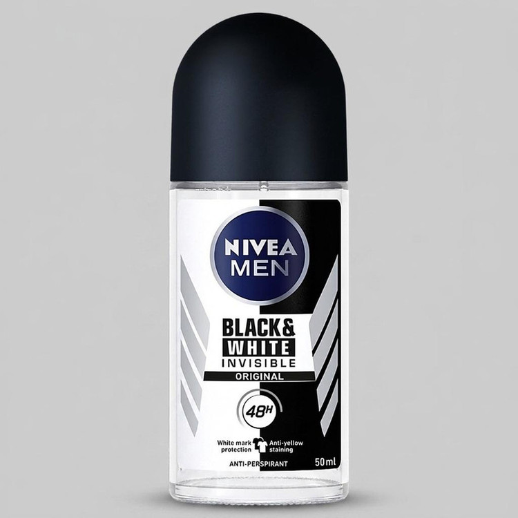 رول ضد تعریق مردانه نیوآ مدل invisible Black and white orginal حجم 50 میلی لیتر