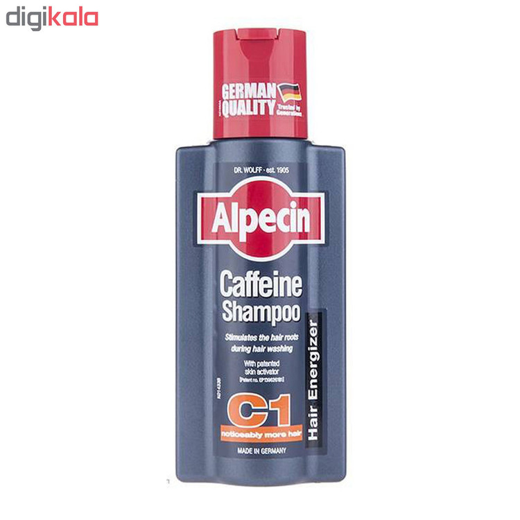 شامپو مو آلپسین مدل Caffeine C1 ضد ریزش، حاوی کراتین و کمپلکس کافئین و نعناع، تقویتکننده ریشه مو، افزایش ضخامت و حجمدهنده، مناسب انواع مو، مخصوص آقایان، حجم 250 میلیلیتر مجموعه 2 عددی