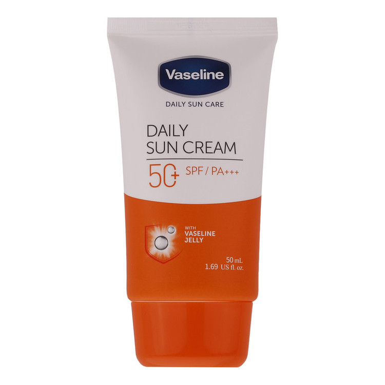 کرم ضدآفتاب بیرنگ وازلین +SPF50 مدل دیلی سان مناسب انواع پوست، حجم 50 میلیلیتر