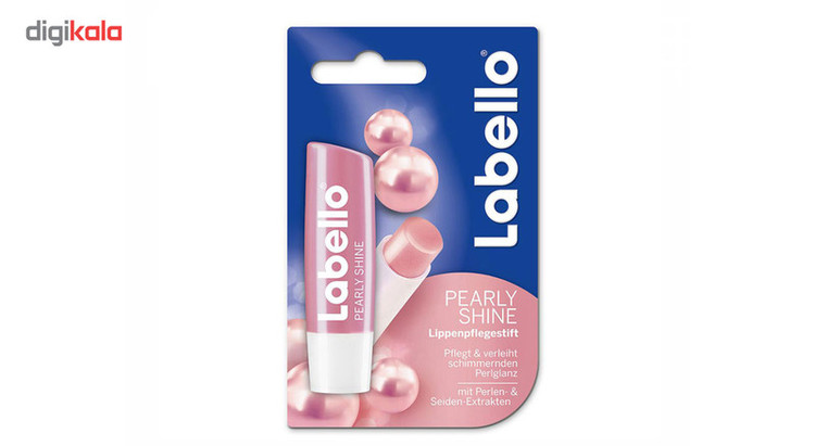 بالم لب لابلو مدل PEARLY SHINE با عصاره شی باتر، مرطوبکننده و نرمکننده پوست لب خشک و معمولی، مناسب بانوان، با رنگ صورتی صدفی و محفظه ماتیکی