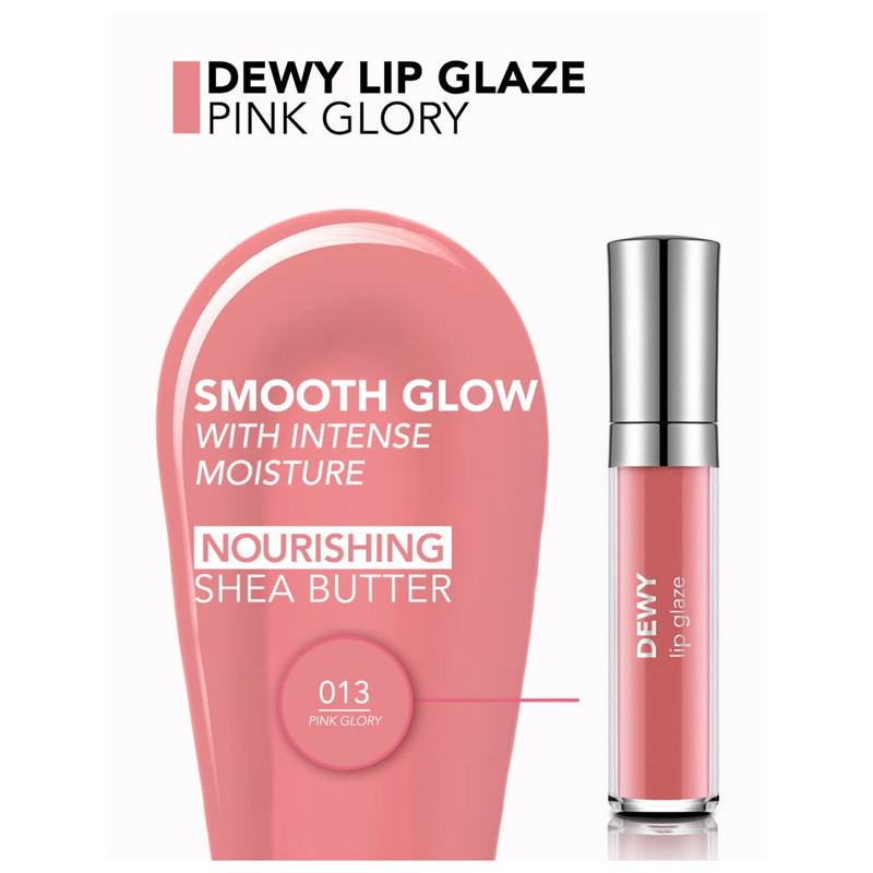 لیپ گلاس براق فلورمار مدل Dewy Glaze شماره 13 رنگ صورتی گلبهی