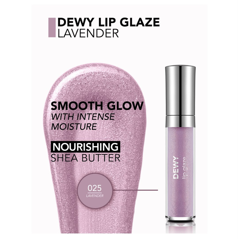 لیپ گلاس براق فلورمار مدل Dewy Glaze شماره 25 رنگ یاسی شاین