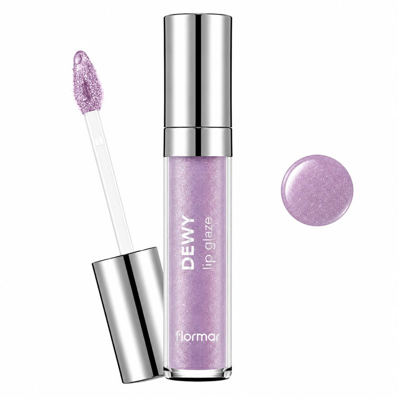 لیپ گلاس براق فلورمار مدل Dewy Glaze شماره 25 رنگ یاسی شاین