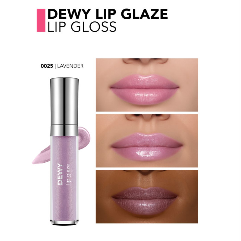 لیپ گلاس براق فلورمار مدل Dewy Glaze شماره 25 رنگ یاسی شاین
