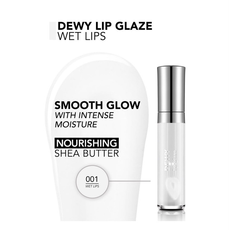لیپ گلاس براق فلورمار مدل Dewy Glaze شماره 01 رنگ شیشه ای