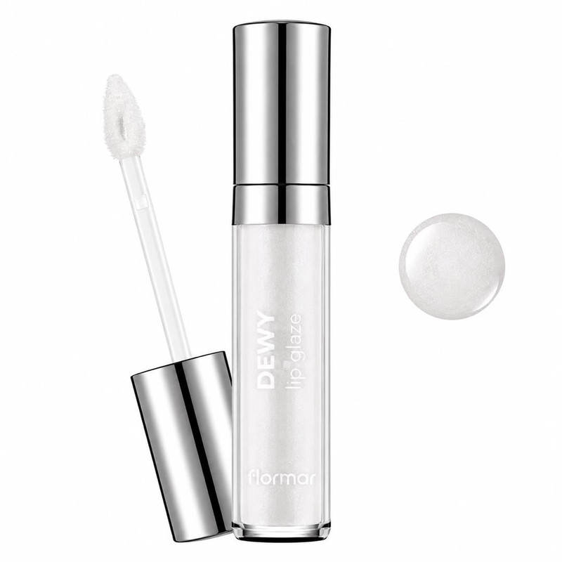 لیپ گلاس براق فلورمار مدل Dewy Glaze شماره 01 رنگ شیشه ای