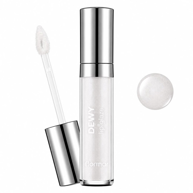 لیپ گلاس براق فلورمار مدل Dewy Glaze شماره 01 رنگ شیشه ای