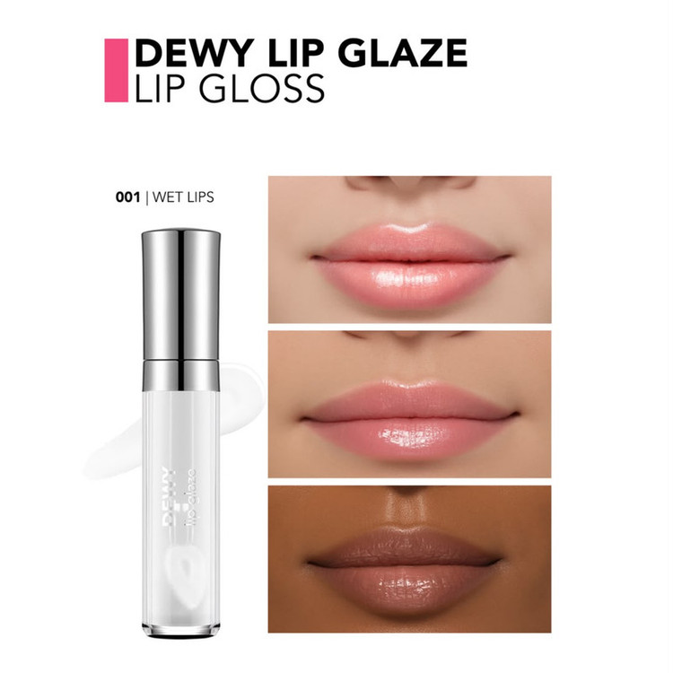 لیپ گلاس براق فلورمار مدل Dewy Glaze شماره 01 رنگ شیشه ای