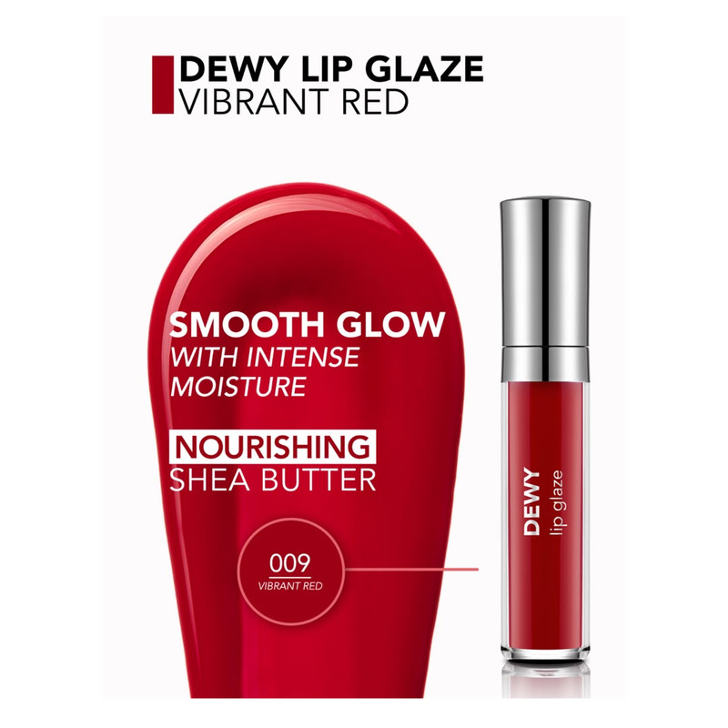 لیپ گلاس براق فلورمار مدل Dewy Glaze شماره 09 رنگ قرمز گیلاسی