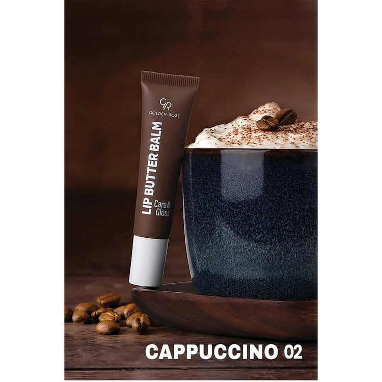 بالم لب گلدن رز مدل Care & Gloss رنگ Cappuccino شماره 02 حجم 13.5 میلی لیتر