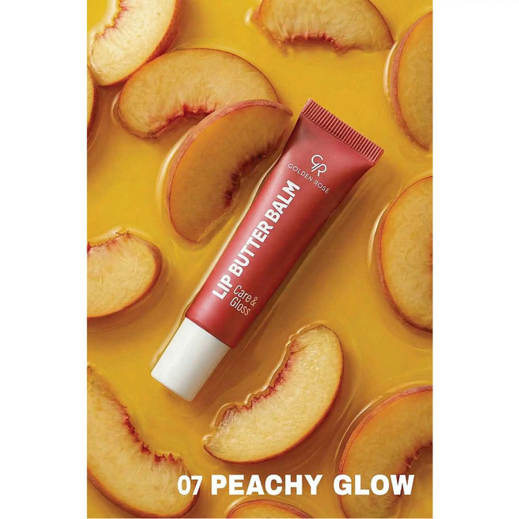 بالم لب گلدن رز مدل Care & Gloss رنگ Peachy Glow شماره 07 حجم 13.5 میلی لیتر